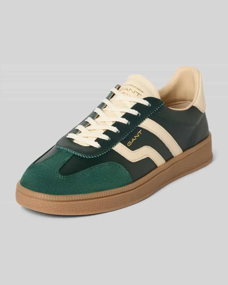 Gant Sneaker aus echtem Leder mit Logo-Prägung Modell 'Cuzima Dunkelgruen