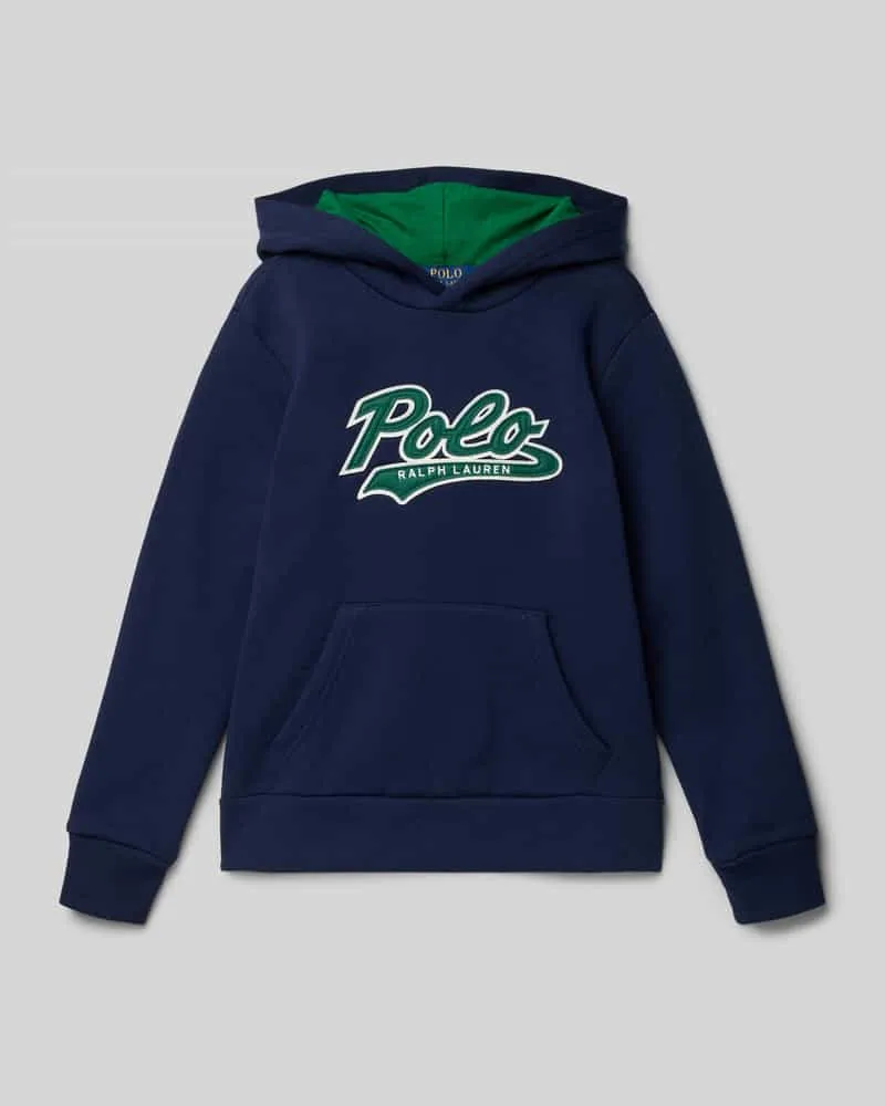 Ralph Lauren Hoodie mit Label-Stitching Marine