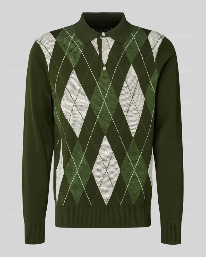 Tommy Hilfiger Regular Fit Strickpullover aus reiner Baumwolle Khaki