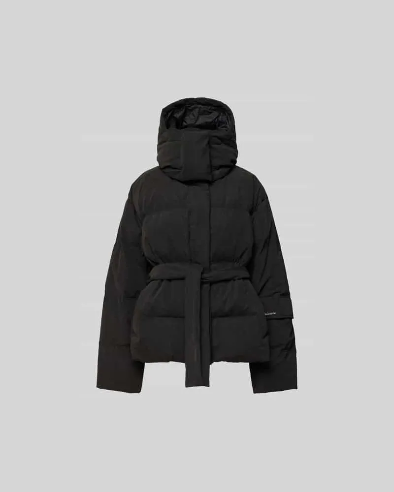 Holzweiler Steppjacke mit Taillengürtel Black