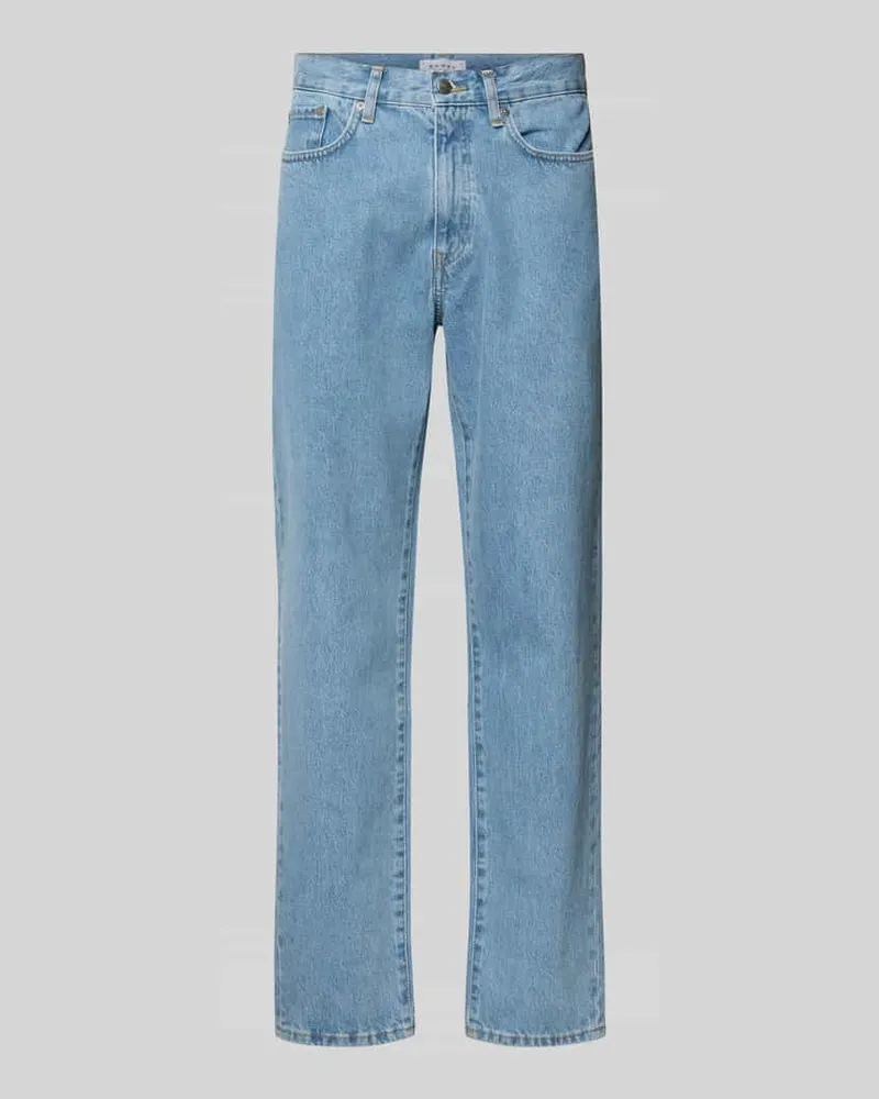 Edwin Jeans Straight Fit Jeans im 5-Pocket-Design Modell 'COSMOS Jeansblau