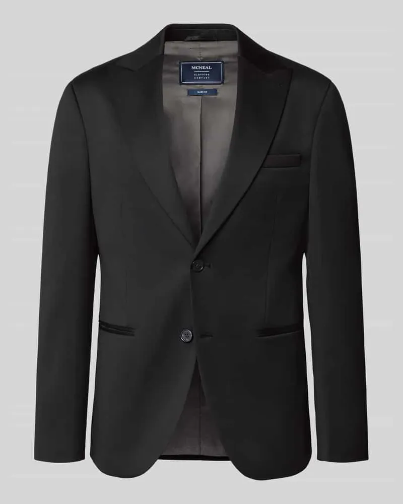 McNeal Regular Fit Sakko aus Satin Black