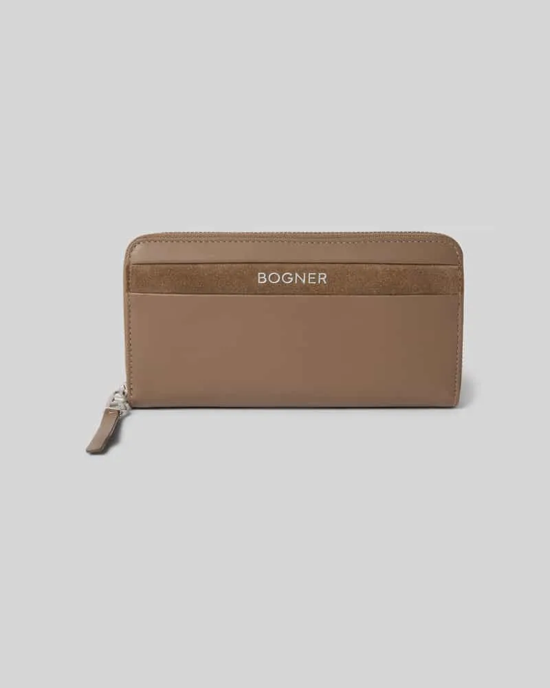 Bogner Portemonnaie mit Logo-Detail Modell 'Ela Hellbraun