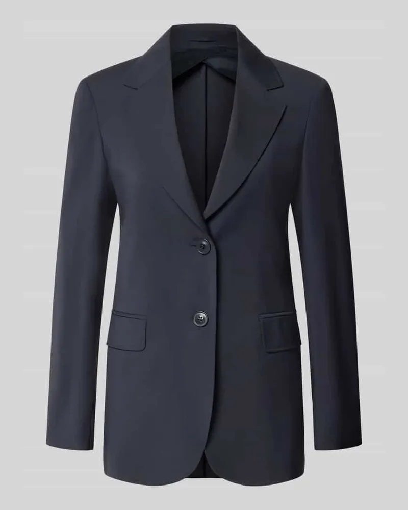 Max Mara Regular Fit Longblazer aus reiner Schurwolle Modell 'ASSENZI Marine