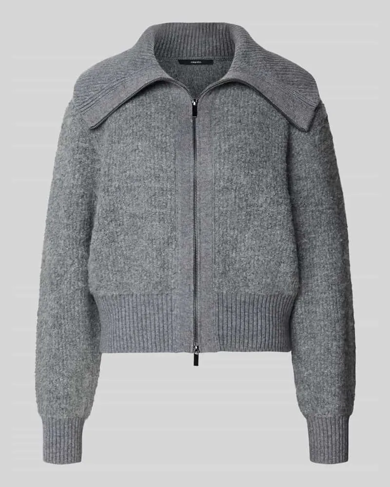 someday. Regular Fit Strickjacke mit Zweiwege-Reißverschluss Modell 'Teski Hellgrau