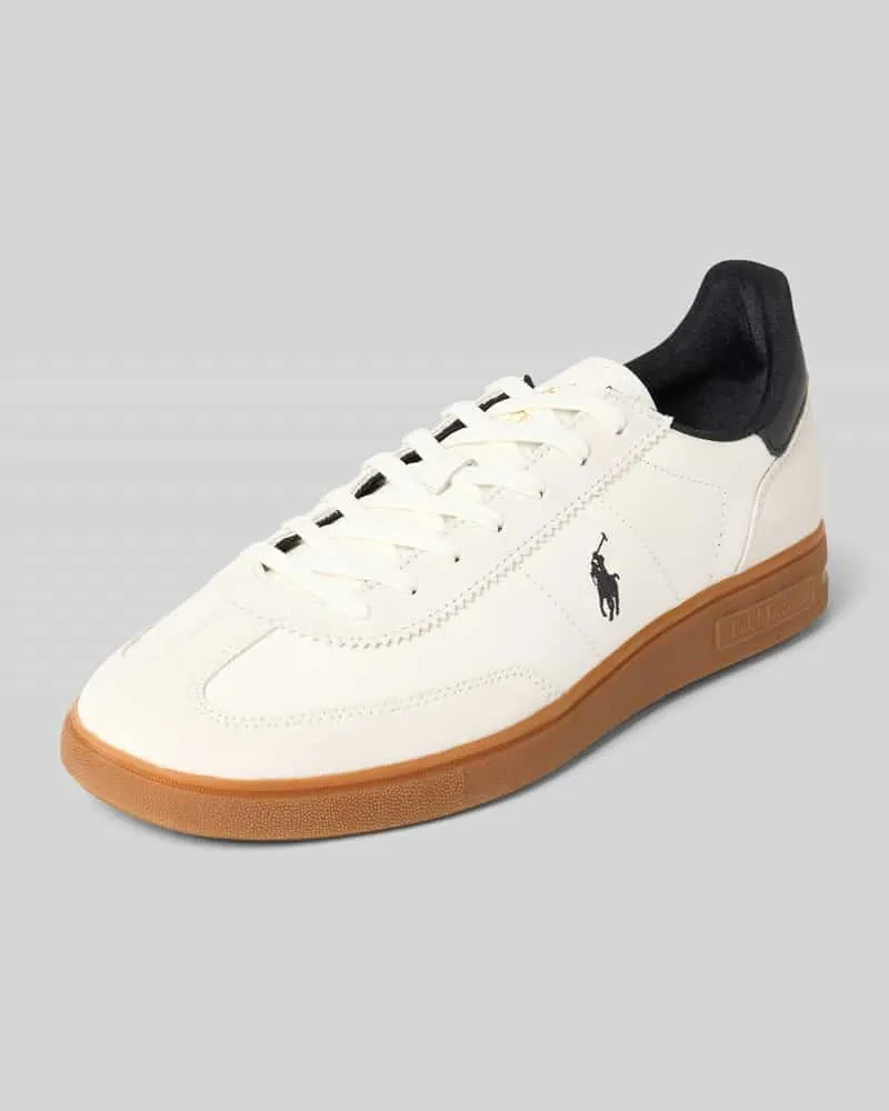 Ralph Lauren Sneaker aus Leder mit Label-Stitching Modell 'BEDFORD Weiss