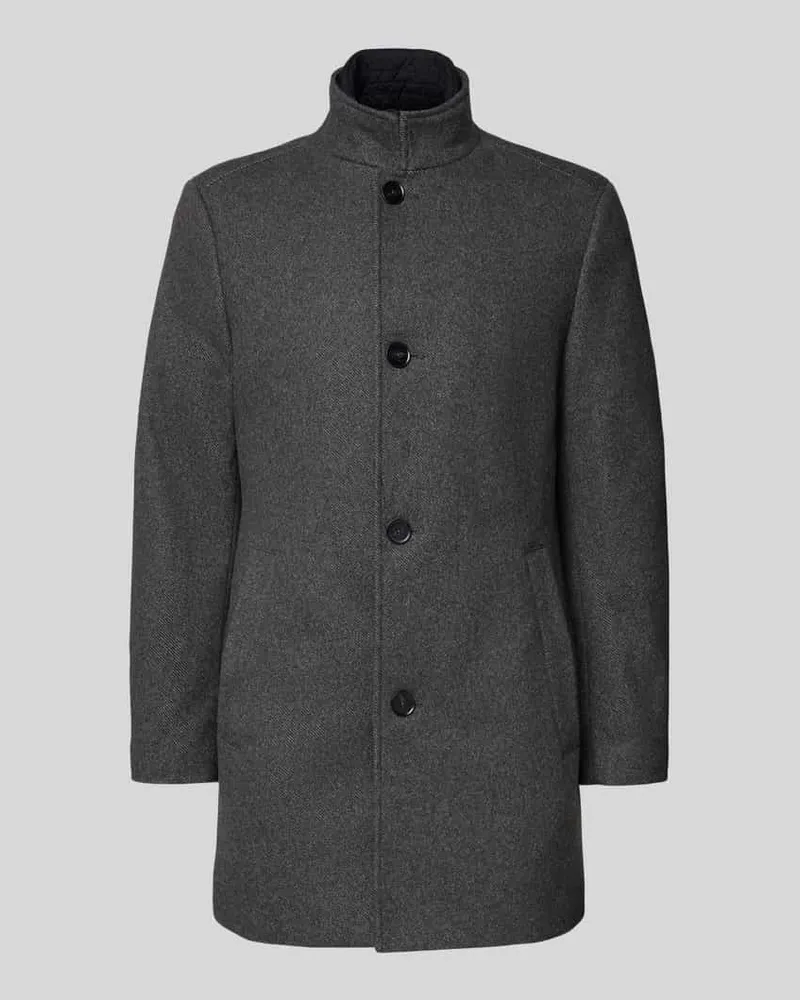 McNeal Kurzmantel mit Stehkragen und Eingrifftaschen Anthrazit
