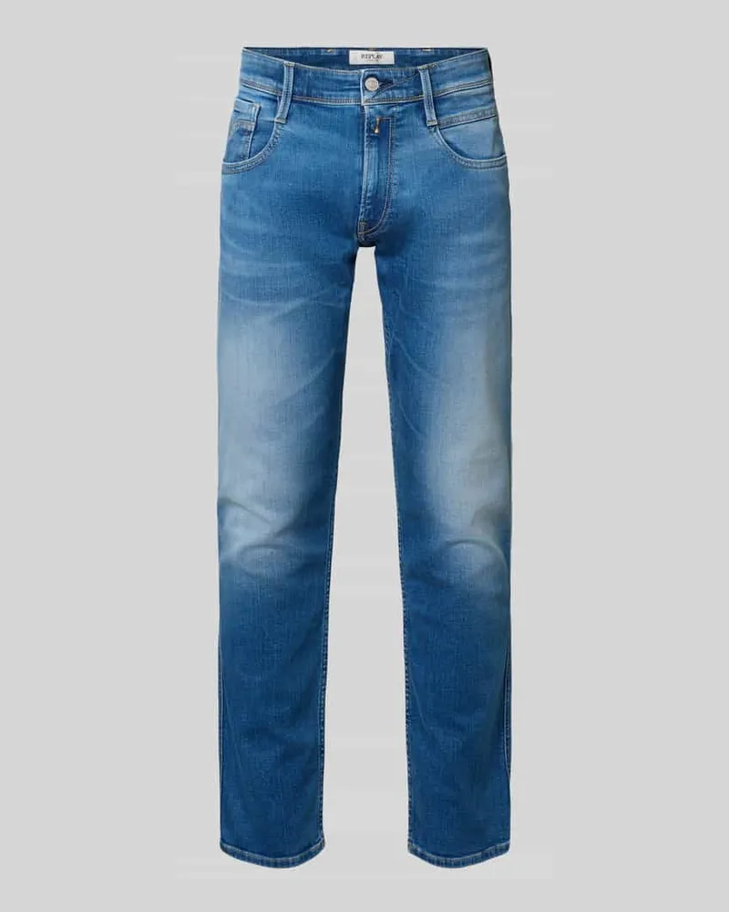 Replay Jeans mit 5-Pocket-Design Modell 'Anbass Jeansblau