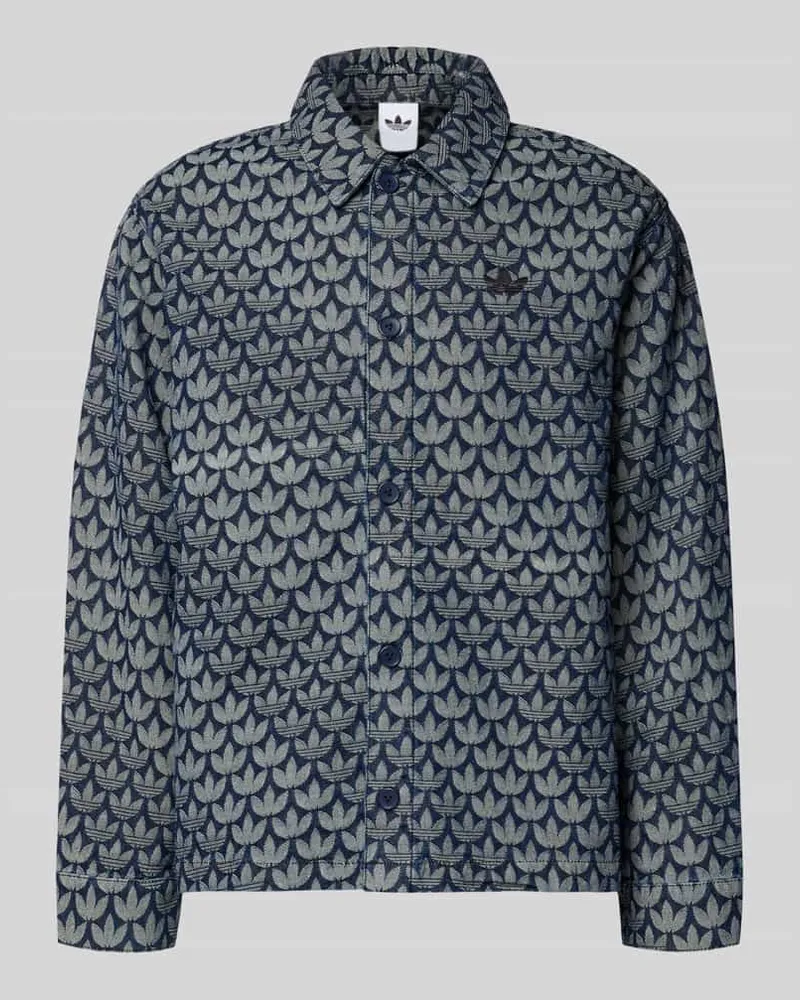 adidas Regular Fit Jacke in Denim-Optik Modell 'Monogram Jeansblau