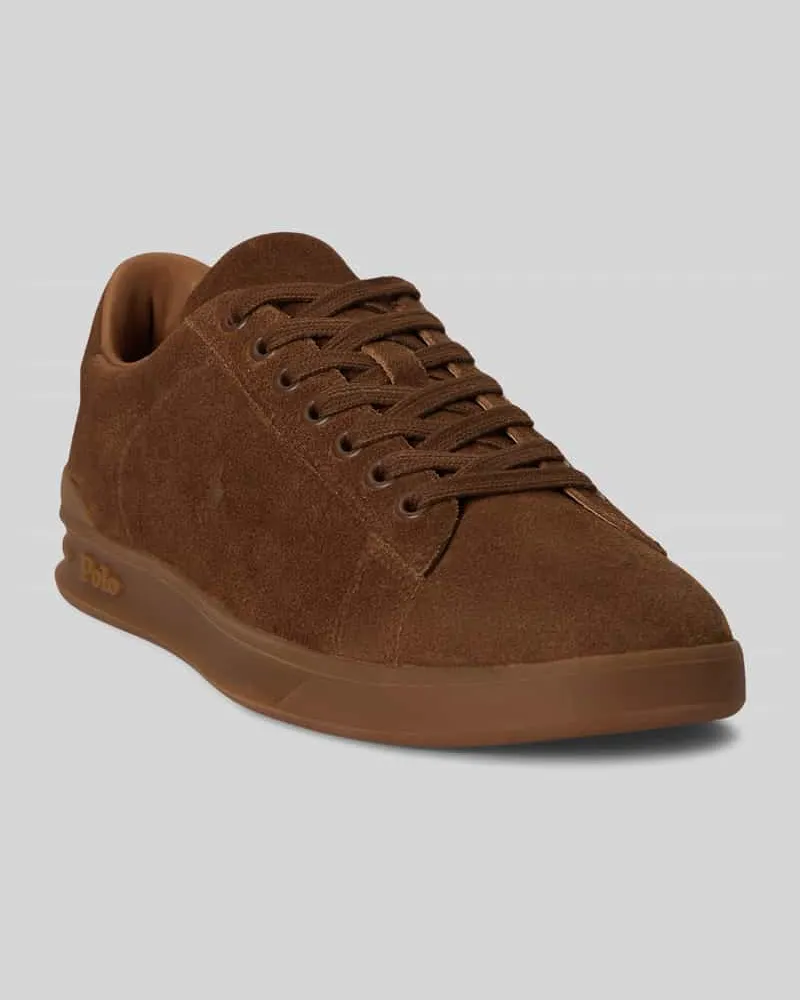 Ralph Lauren Sneaker aus echtem Rindsleder Cognac