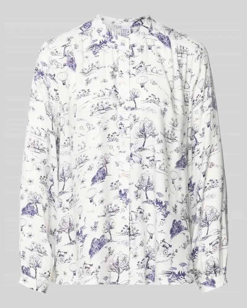 Emily van den Bergh Regular Fit Bluse aus reiner Viskose Offwhite
