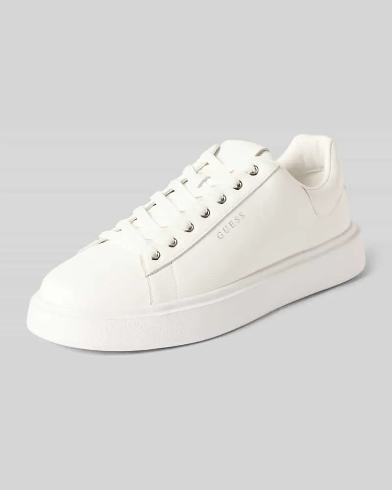 Guess Sneaker aus Leder-Mix Modell 'Pravi Weiss