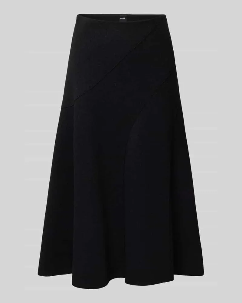 HUGO BOSS A-Linien Rock aus gekochter Schurwolle Modell 'VICENA Black