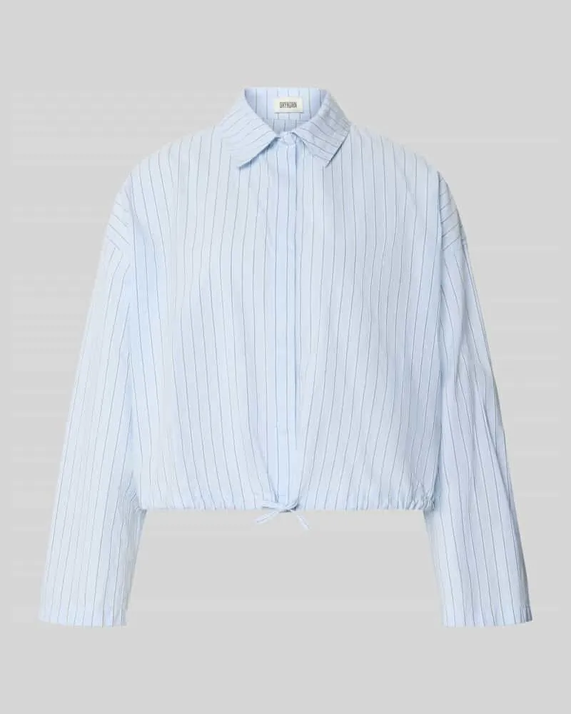 Drykorn Boxy Fit Bluse mit verdeckter Knopfleiste Modell 'FIONEL Hellblau