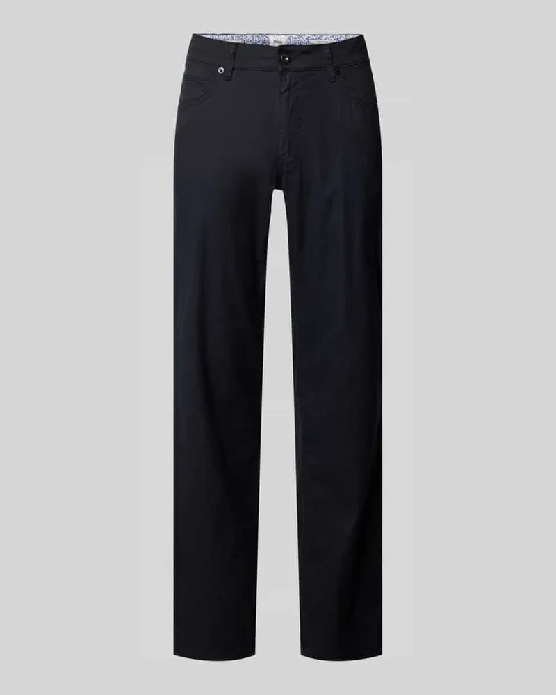 Brax Regular Fit Stoffhose aus Baumwoll-Leinen-Mix Modell 'CADIZ Marine