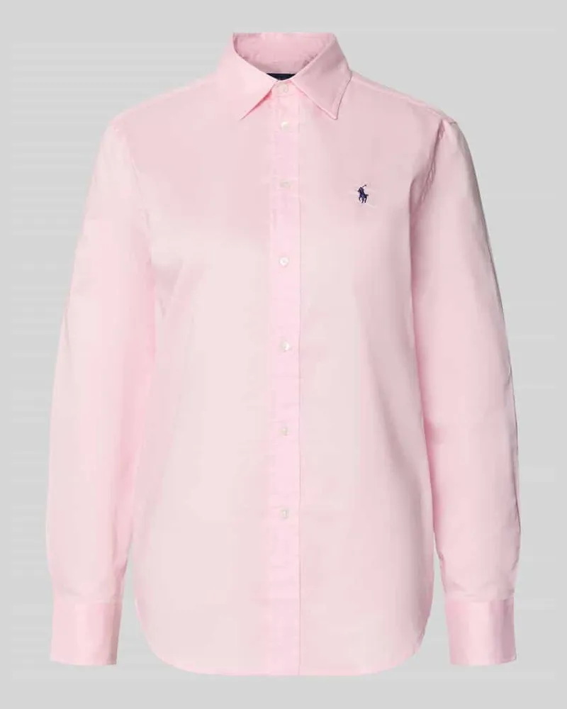 Ralph Lauren Slim Fit Hemdbluse aus reiner Baumwolle Rose