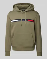 Tommy Hilfiger Hoodie mit Label-Stitching Oliv