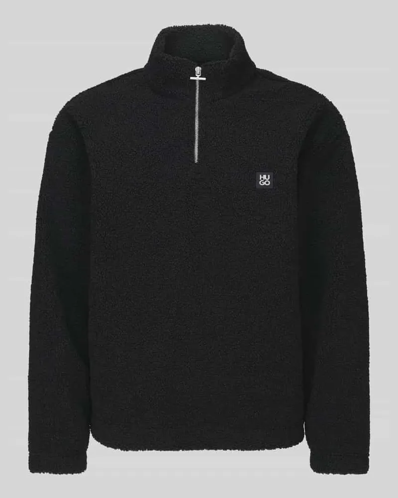 HUGO BOSS Sweatshirt mit Logo Patch Modell 'Derylong Black