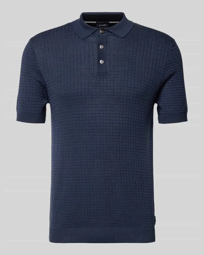 JOOP! Slim Fit Poloshirt in Strick-Optik Modell 'Vanceo Marine