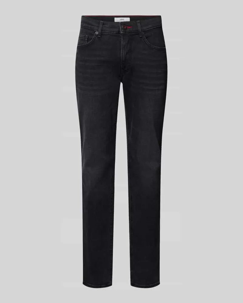 Brax Regular Fit Jeans mit Knopfverschluss Black