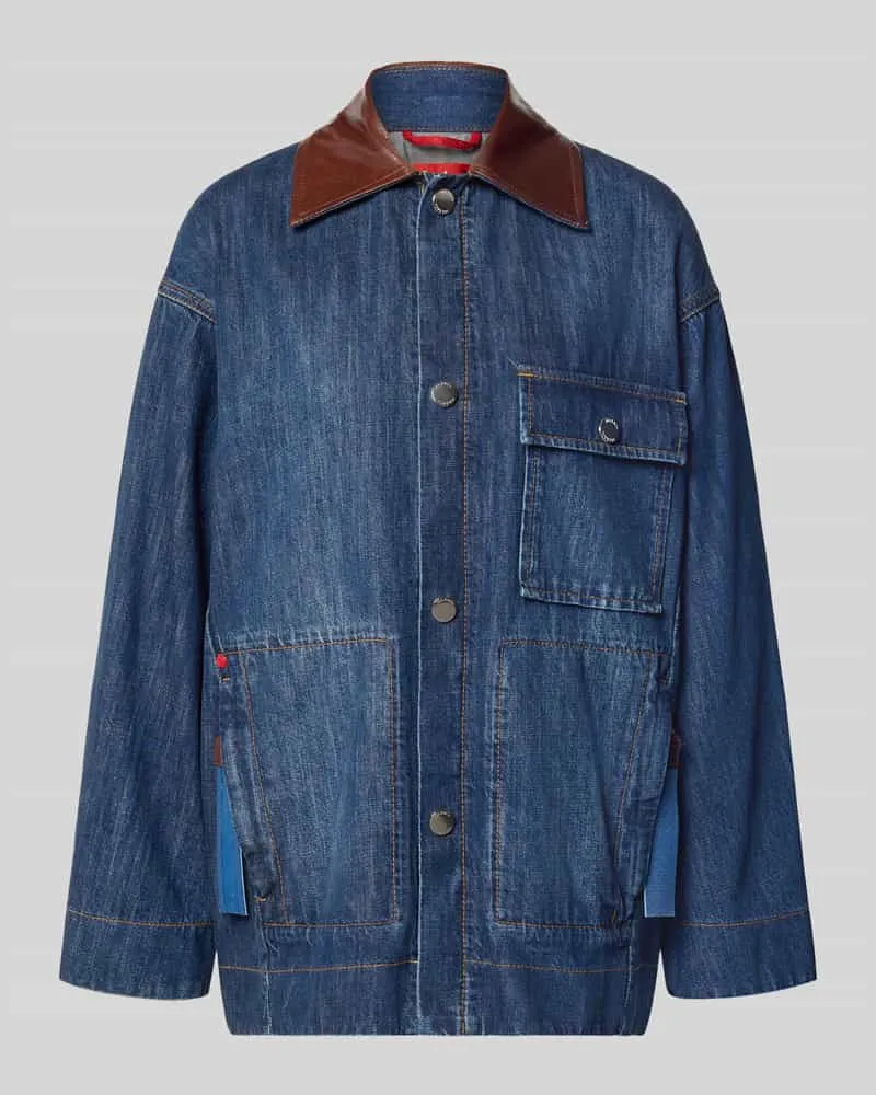MAX&Co. Relaxed Fit Jeansjacke aus Baumwoll-Mix Modell 'PELOTA Jeansblau