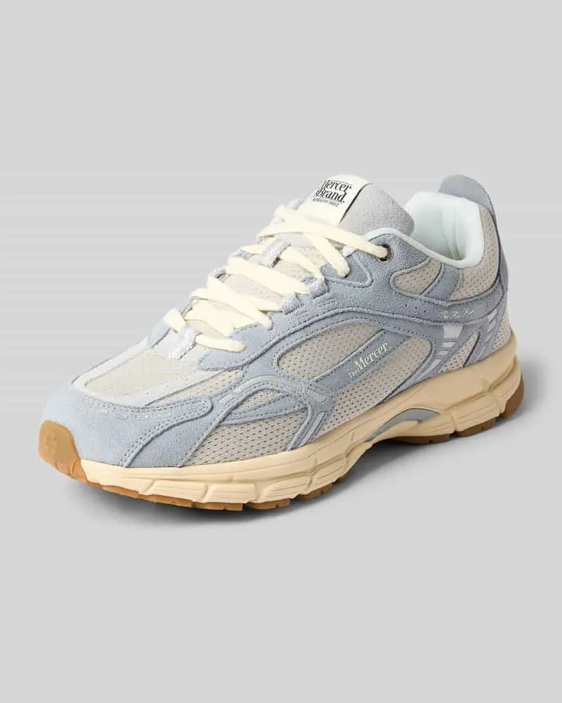 (THE MERCER) N.Y. Sneaker aus Leder-Textil-Mix Modell 'The Re-Run Vintage Silber