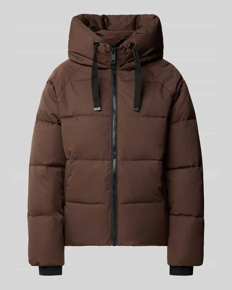 MOSS COPENHAGEN Regular Fit Steppjacke aus Material-Mix Modell 'Pavinaria Dunkelbraun
