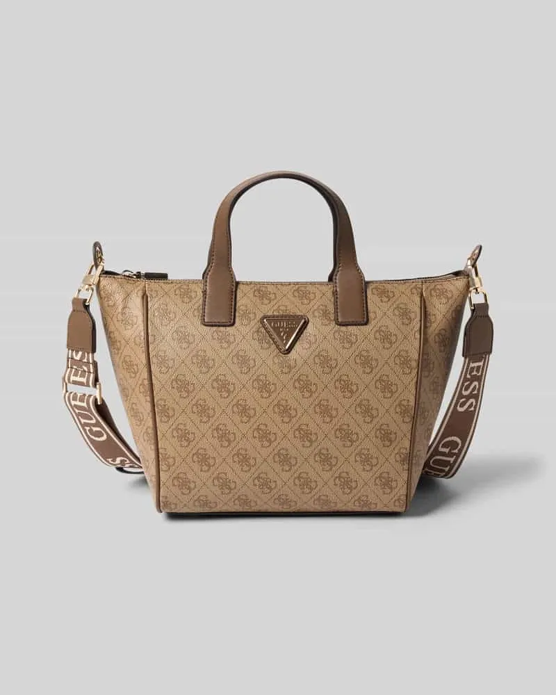 Guess Tote Bag mit Label-Patch Modell 'FOLLIE Hellbraun