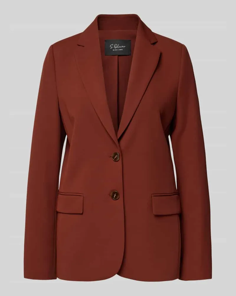 S.Oliver Regular Fit Blazer aus Twill Rostrot