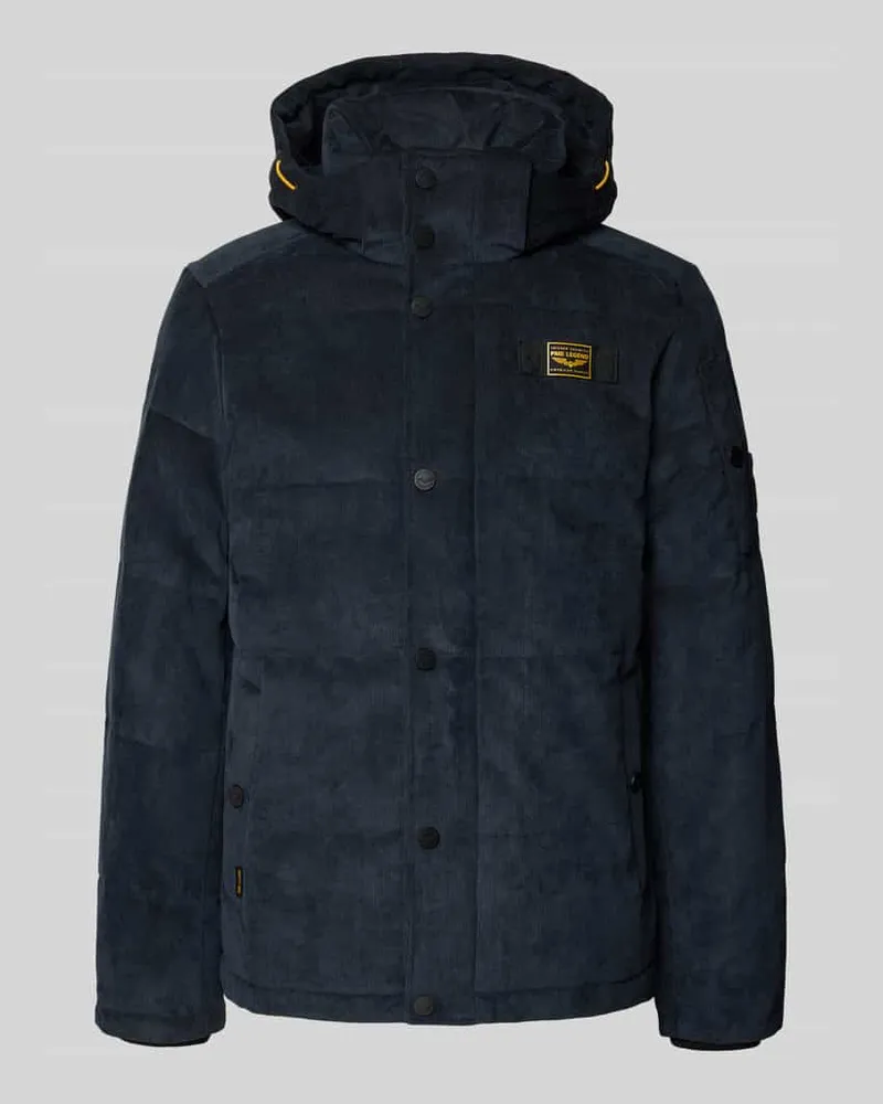 PME Legend Steppjacke aus Cord mit Label-Detail Marine