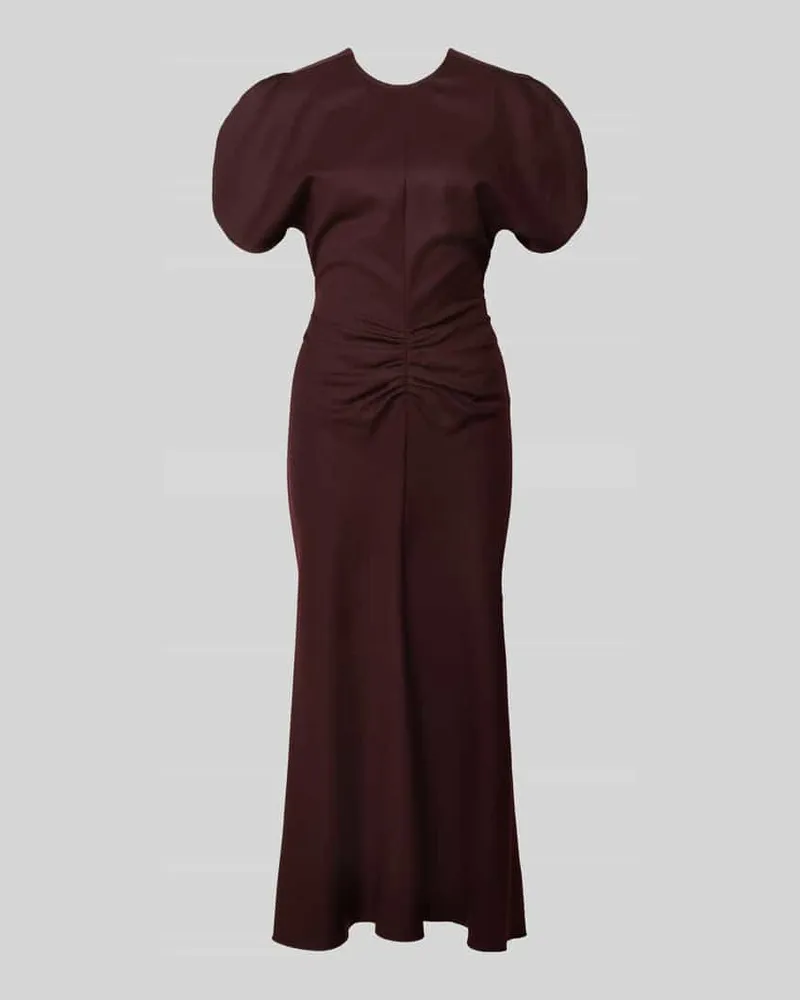 Victoria Beckham Abendkleid aus Seide mit Taillenraffung Bordeaux
