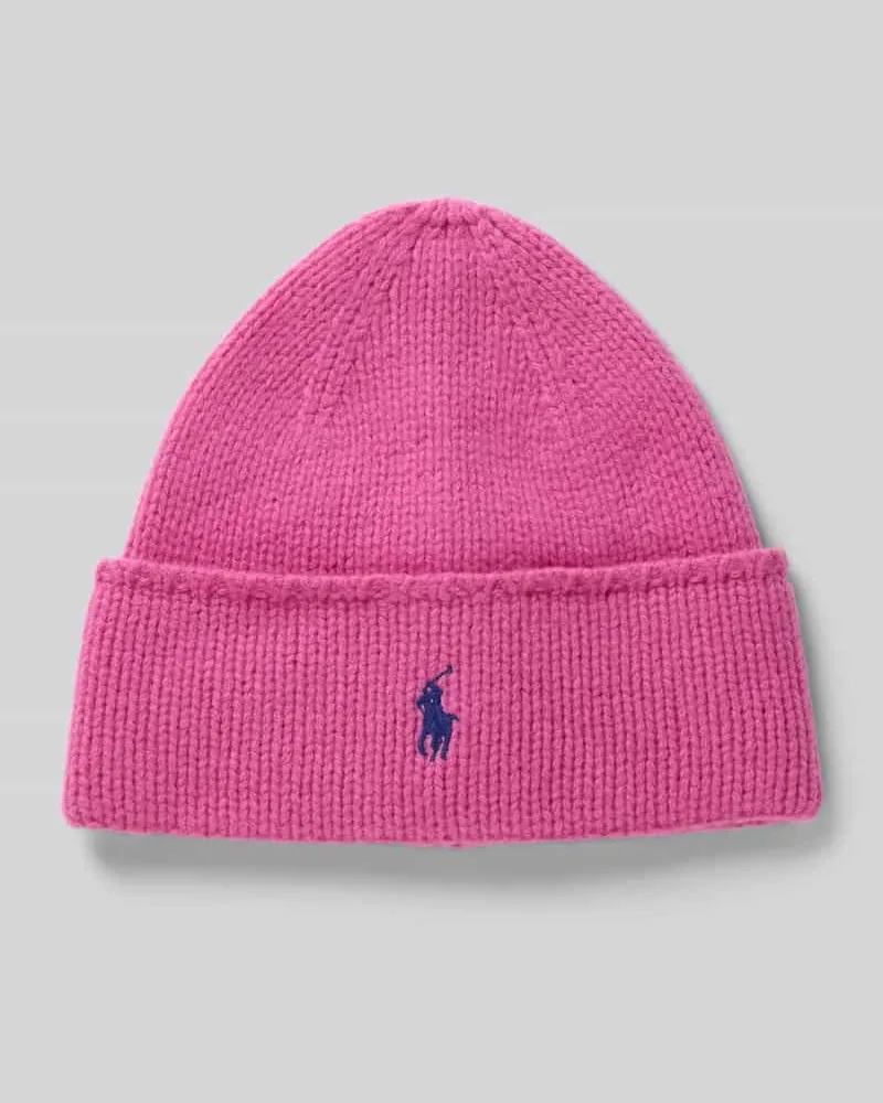 Ralph Lauren Wollmütze mit Logo-Stitching Pink