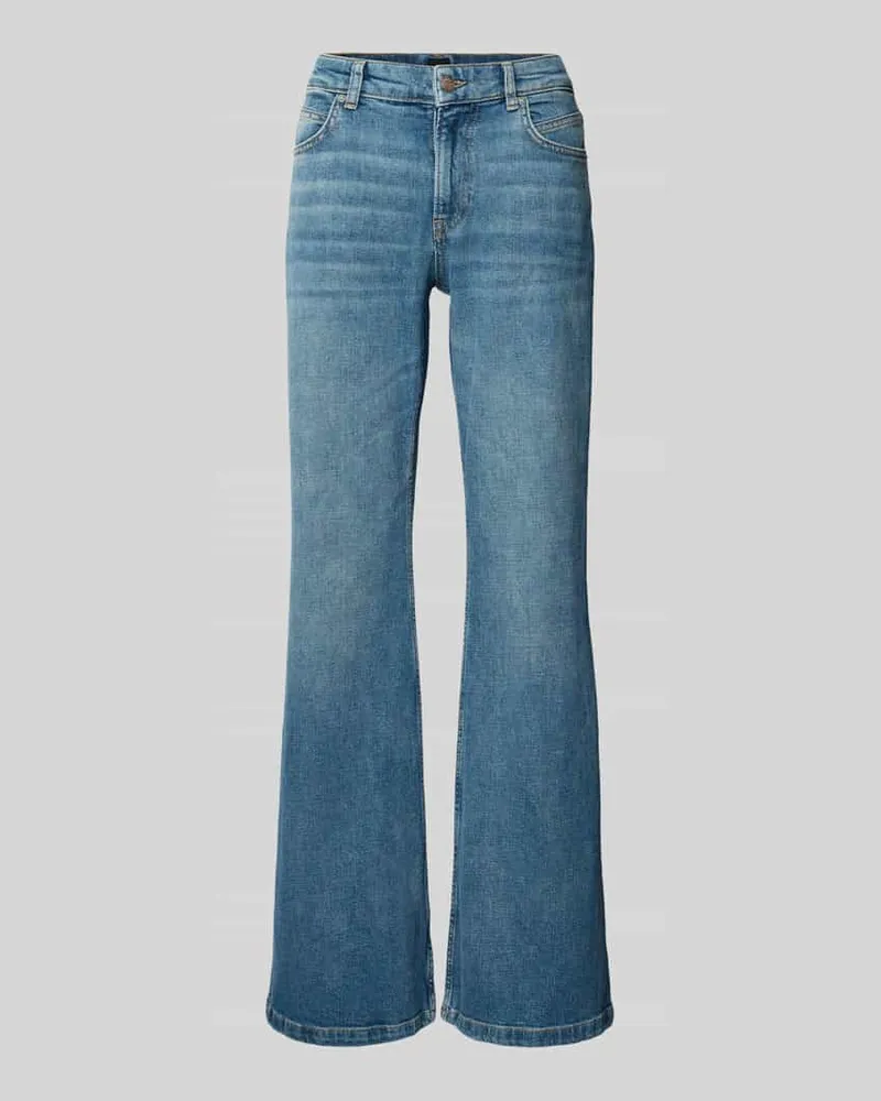 HUGO BOSS Loose Fit Jeans aus Baumwoll-Mix Jeansblau