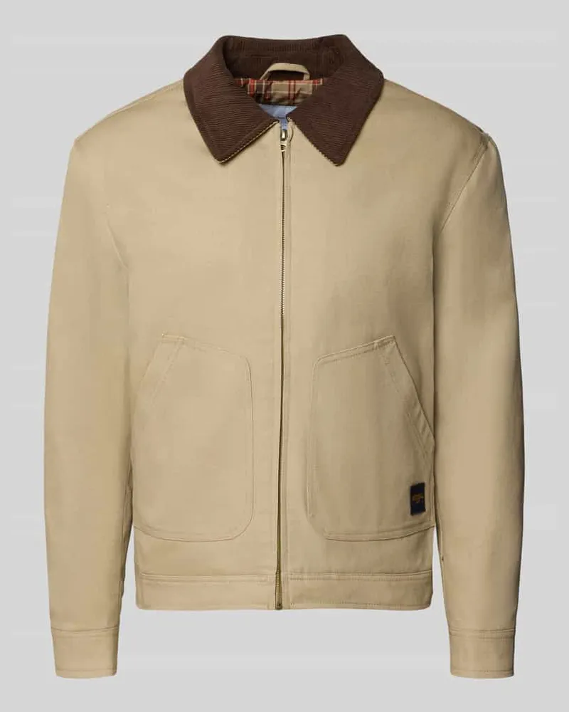 McNeal Regular Fit Jacke aus reiner Baumwolle Sand
