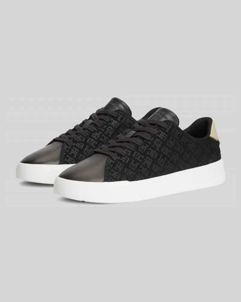 Tommy Hilfiger Sneaker aus echtem Rindsleder Black