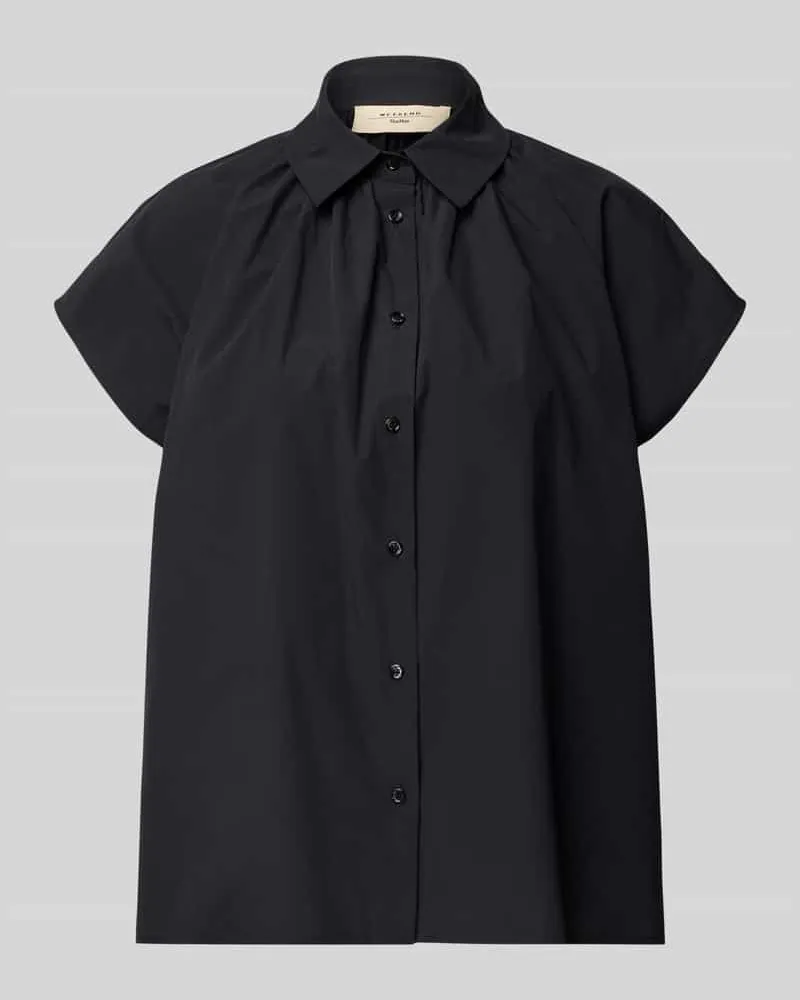 Max Mara Regular Fit Bluse mit Kappärmeln Modell 'VALLO Black