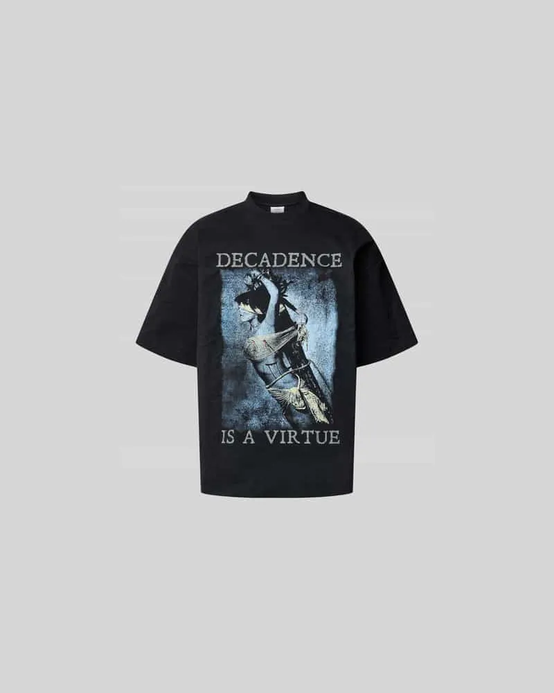 VETEMENTS Regular Fit T-Shirt mit Motiv-Print Anthrazit
