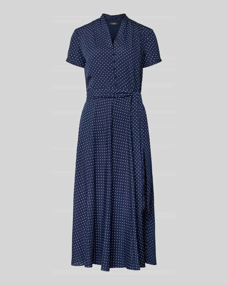 Ralph Lauren Tailliertes Blusenkleid mit Umlegekragen Modell 'EARNEST Marine