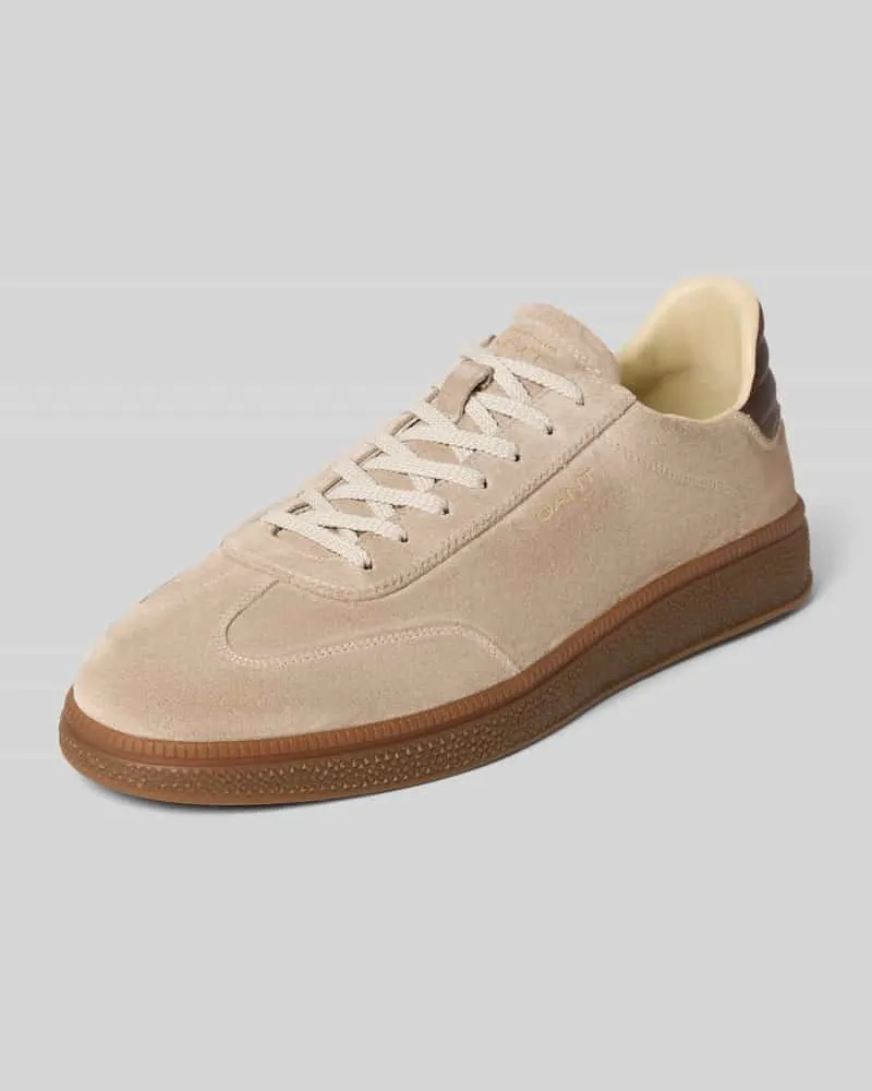 Gant Sneaker aus Leder mit Schnürung Modell 'Cuzmo Taupe