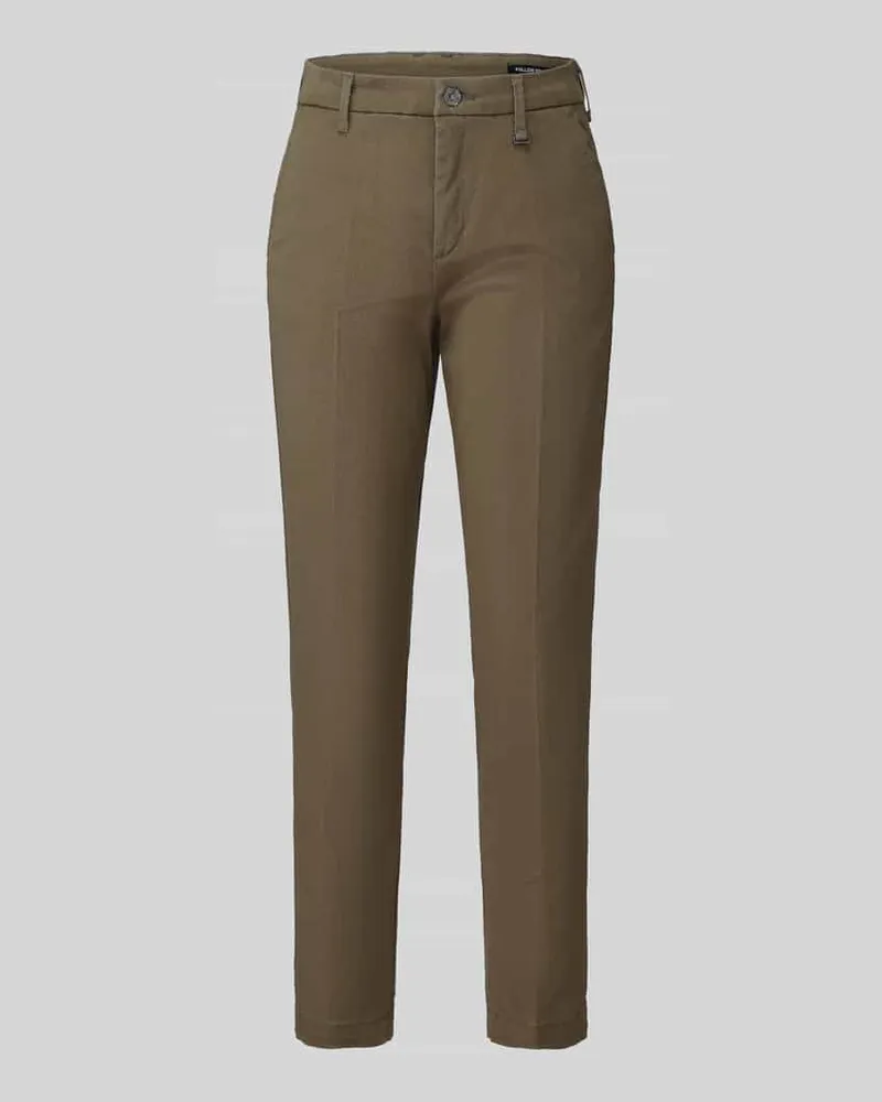 MAC Jeans Straight Fit Chino aus Baumwoll-Mix Oliv