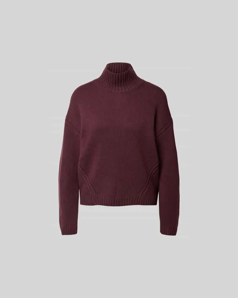 Joseph Kaschmirpullover mit Stehkragen Bordeaux