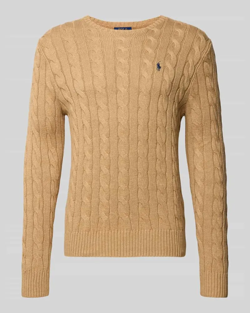 Ralph Lauren Strickpullover mit Label-Stitching Camel