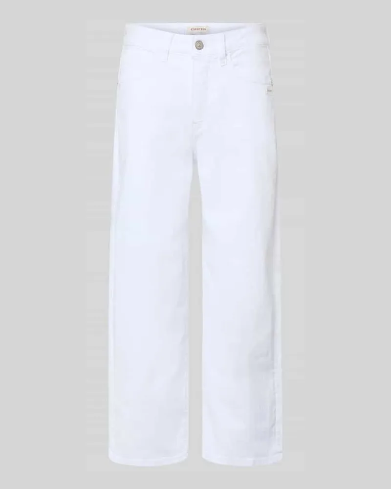 Gang Cropped Jeans mit Eingrifftaschen Modell 'Jul Weiss