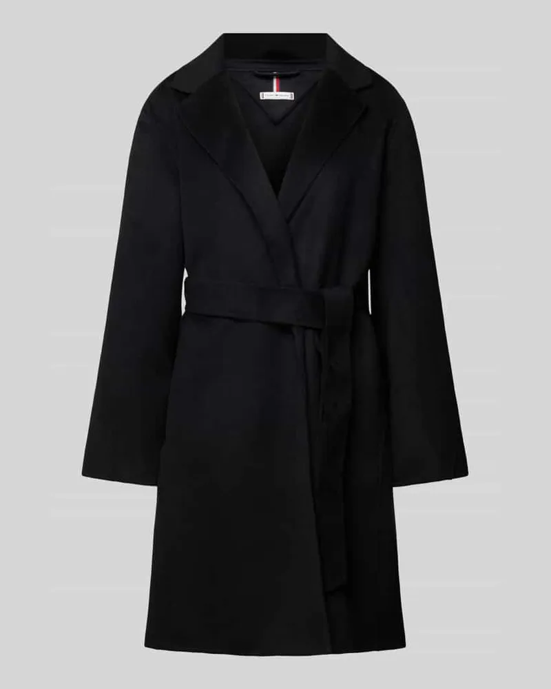 Tommy Hilfiger Mantel mit Reverskragen Black