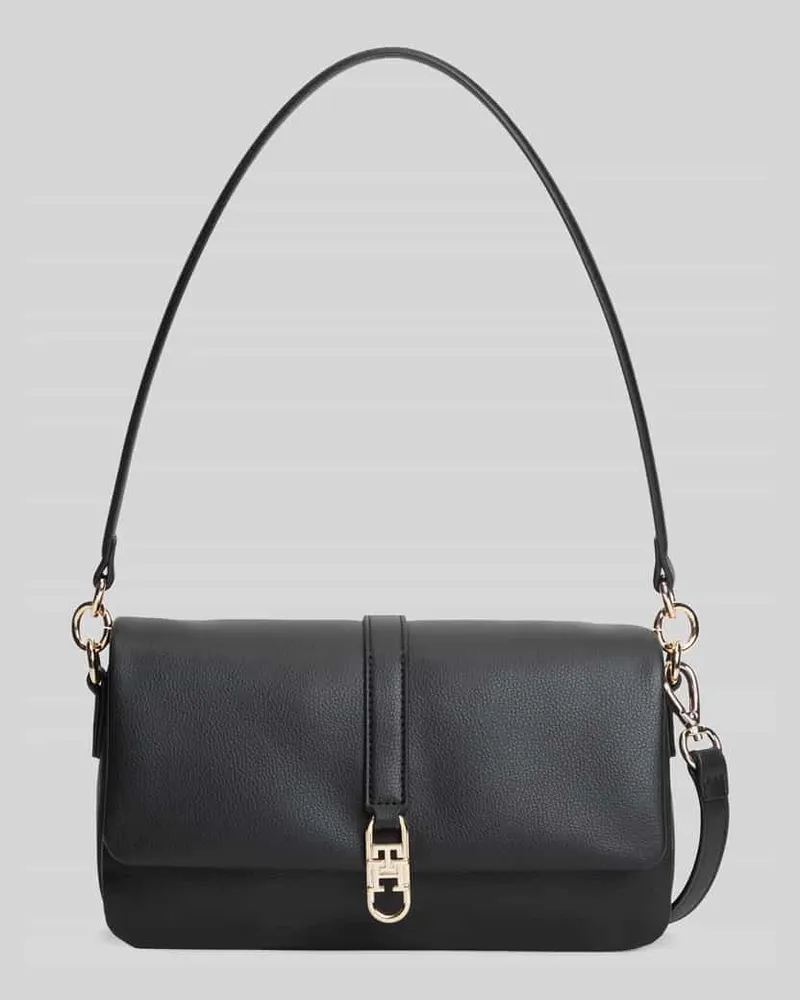 Tommy Hilfiger Henkeltasche mit Logo-Schließe Modell 'TH LIBRE Black