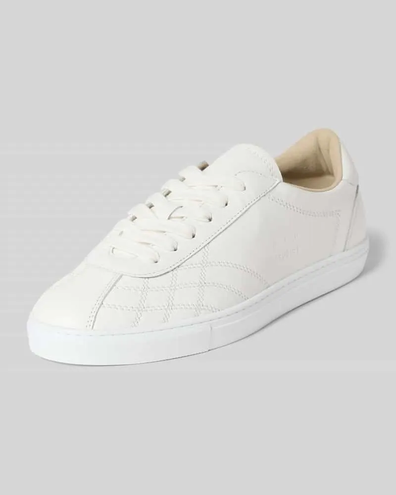 Copenhagen Sneaker aus echtem Leder mit Logo-Prägung Weiss