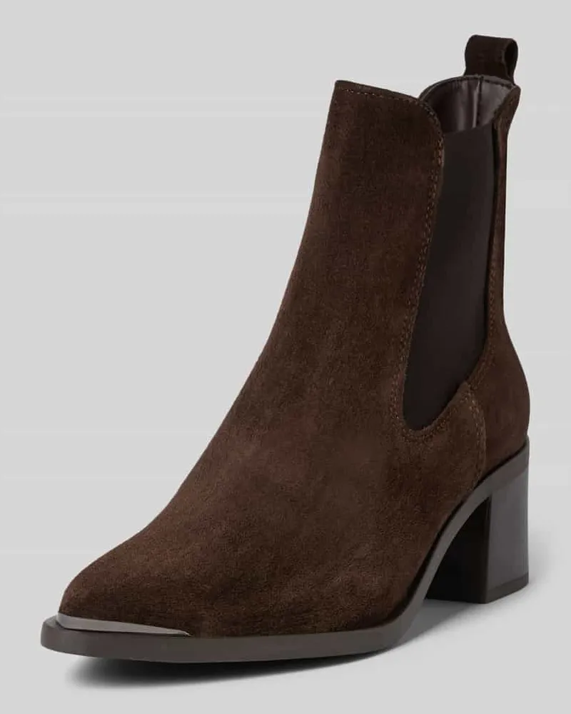 Tamaris Chelsea Boots aus Veloursleder Dunkelbraun