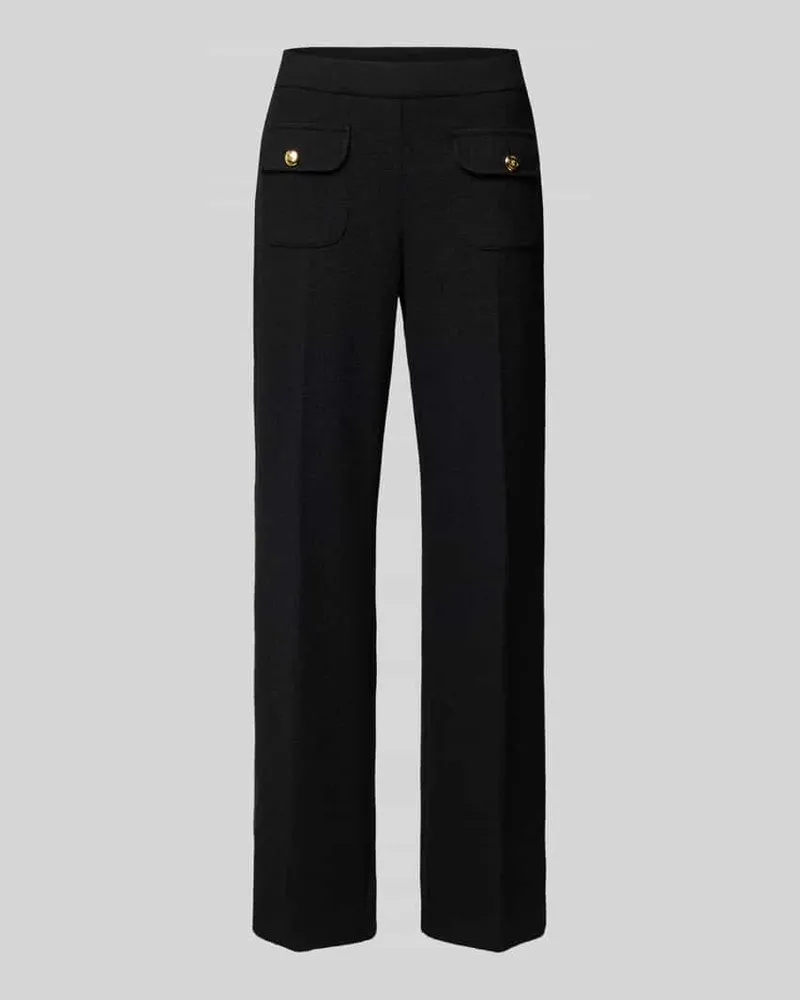 Cambio Flared Stoffhose in verkürzter Passform Black