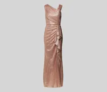 Abendkleid mit asymmetrischem V-Ausschnitt