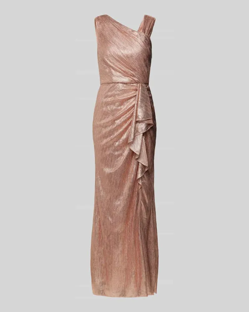 Adrianna Papell Abendkleid mit asymmetrischem V-Ausschnitt Rose